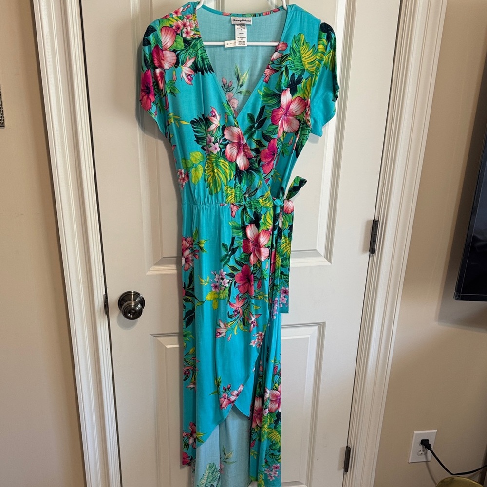 Tommy Bahama Floral High Low Dress small